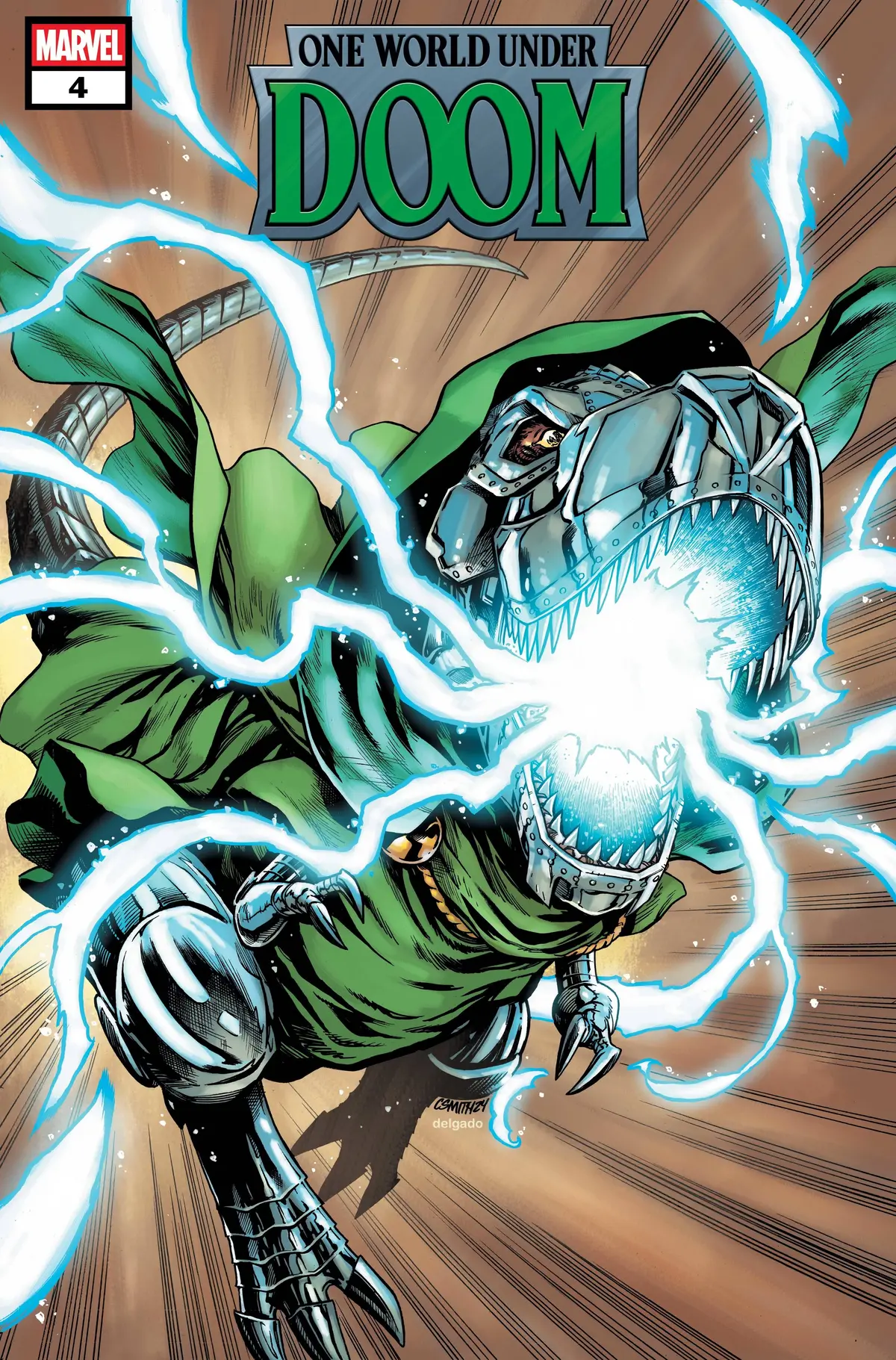 One World Under Doom #4 (Of 9) Cory Smith Doomasaur Var 1