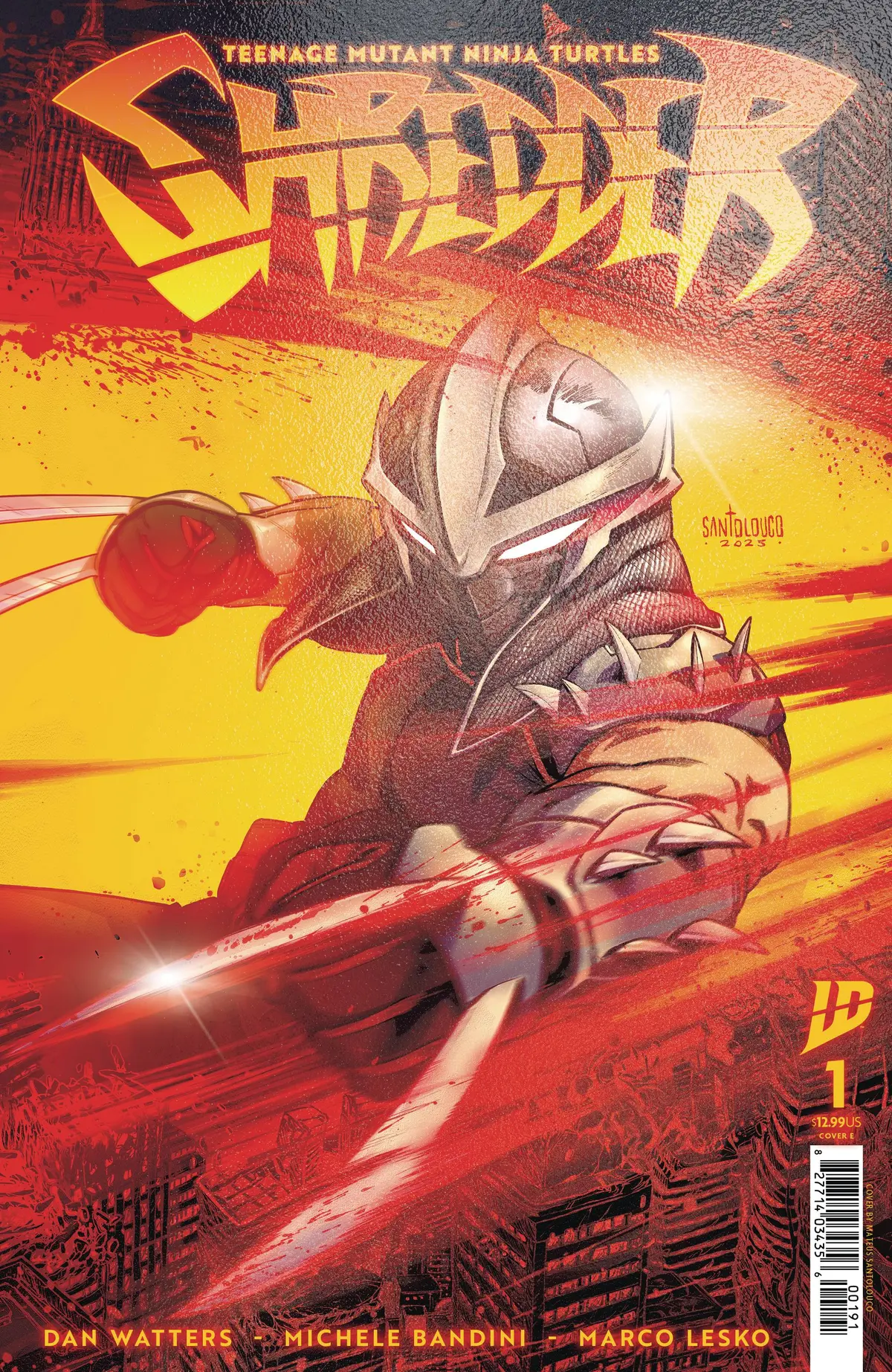 Teenage Mutant Ninja Turtles Shredder #1 Cvr E Foil Santolou 1