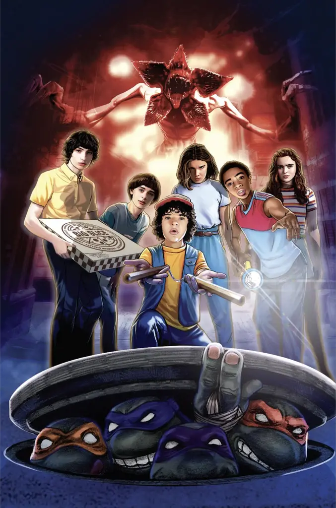 Tmnt X Stranger Things #1 Ron Leary Variant 1