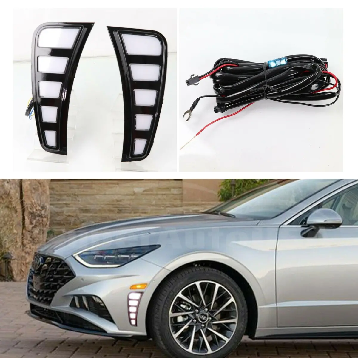 For Hyundai Sonata 2020 2021 Led Drl Daytime Running Light Turn Signal Lamp 1