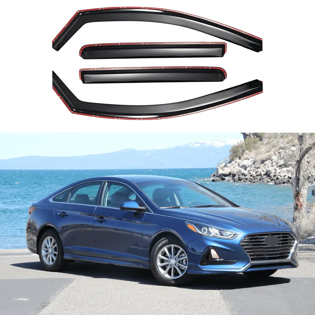 For Hyundai Sonata 2015-19 In-Channel Window Visor Rain Wind Guard Shade Deflector 1