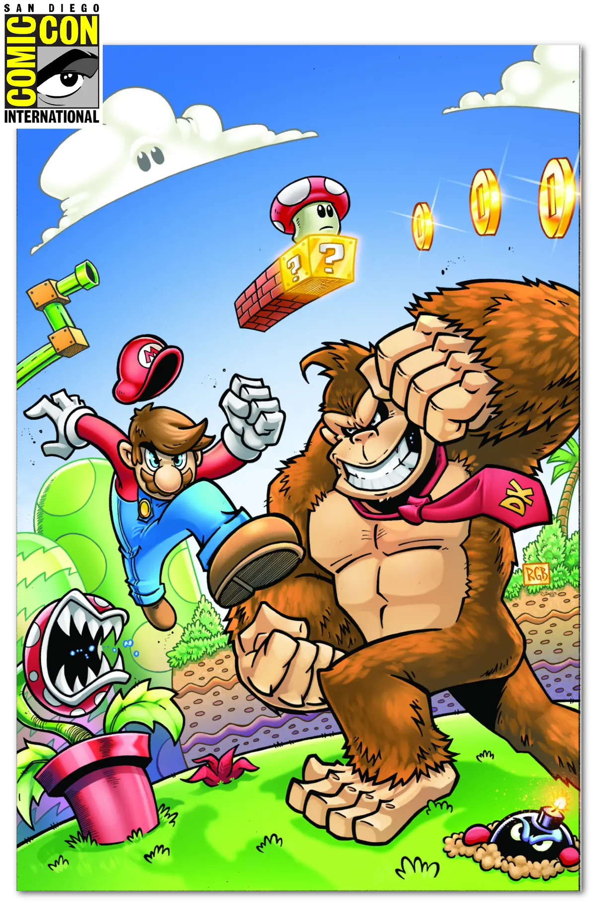 Sdcc Exclusive Fame: Shigeru Miyamoto "Mario 181" Ryan G Browne /100 1