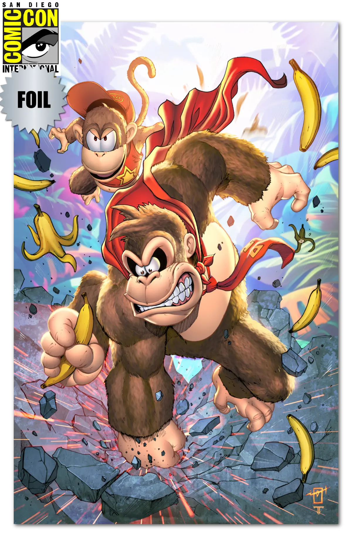 Sdcc Exclusive Fame: Shigeru Miyamoto "Super Donkey Smash" Foil Jonathan Uribe /75 1