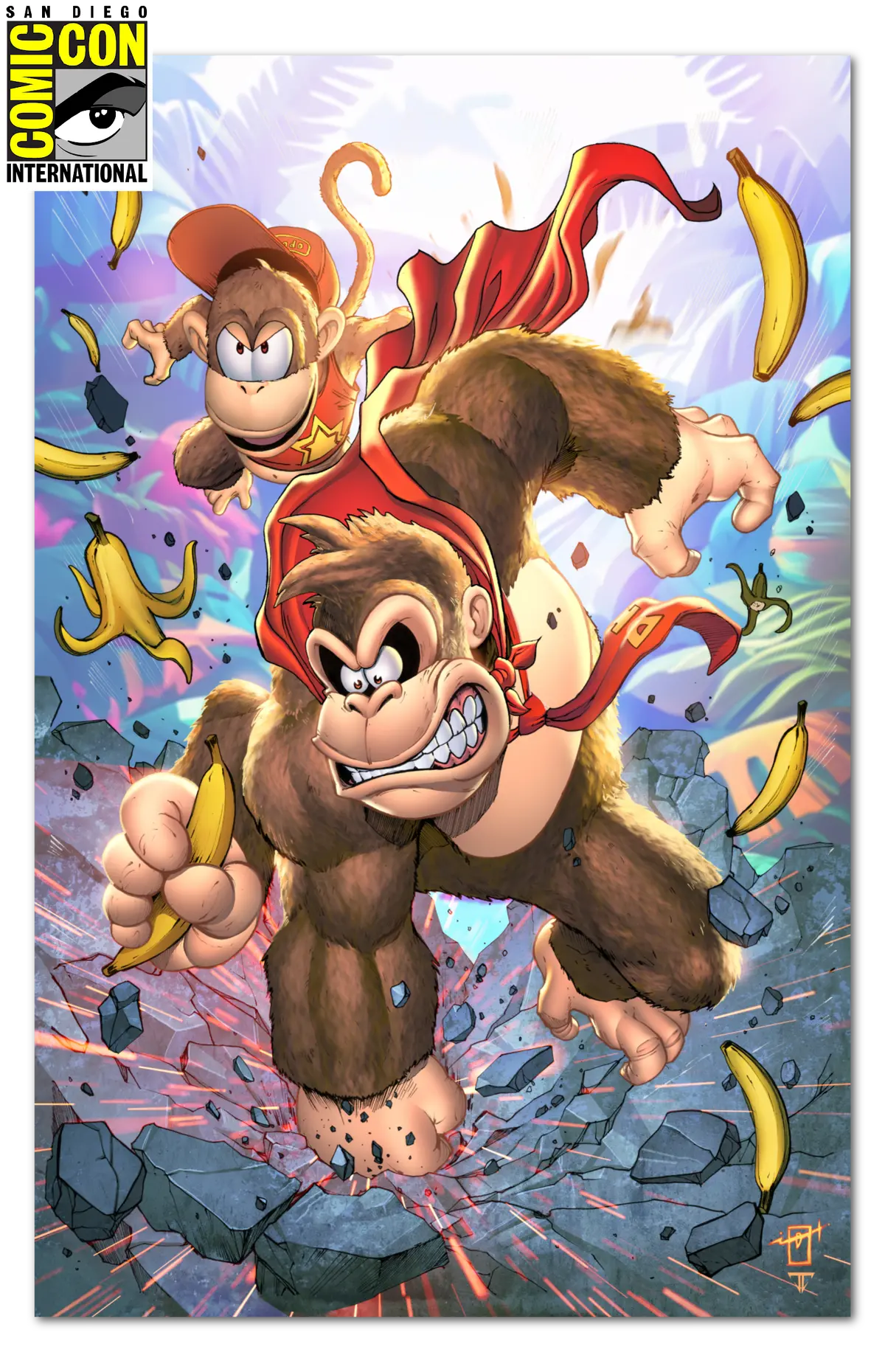 Sdcc Exclusive Fame: Shigeru Miyamoto "Super Donkey Smash" Jonathan Uribe /100 1