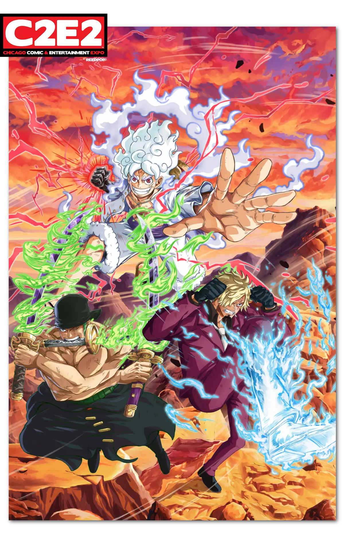 **Saturday 7Pm Est** 2026 C2e2 Exclusive Eiichiro Oda "Three Piece" Mgi Ismain Dahouse /100 1