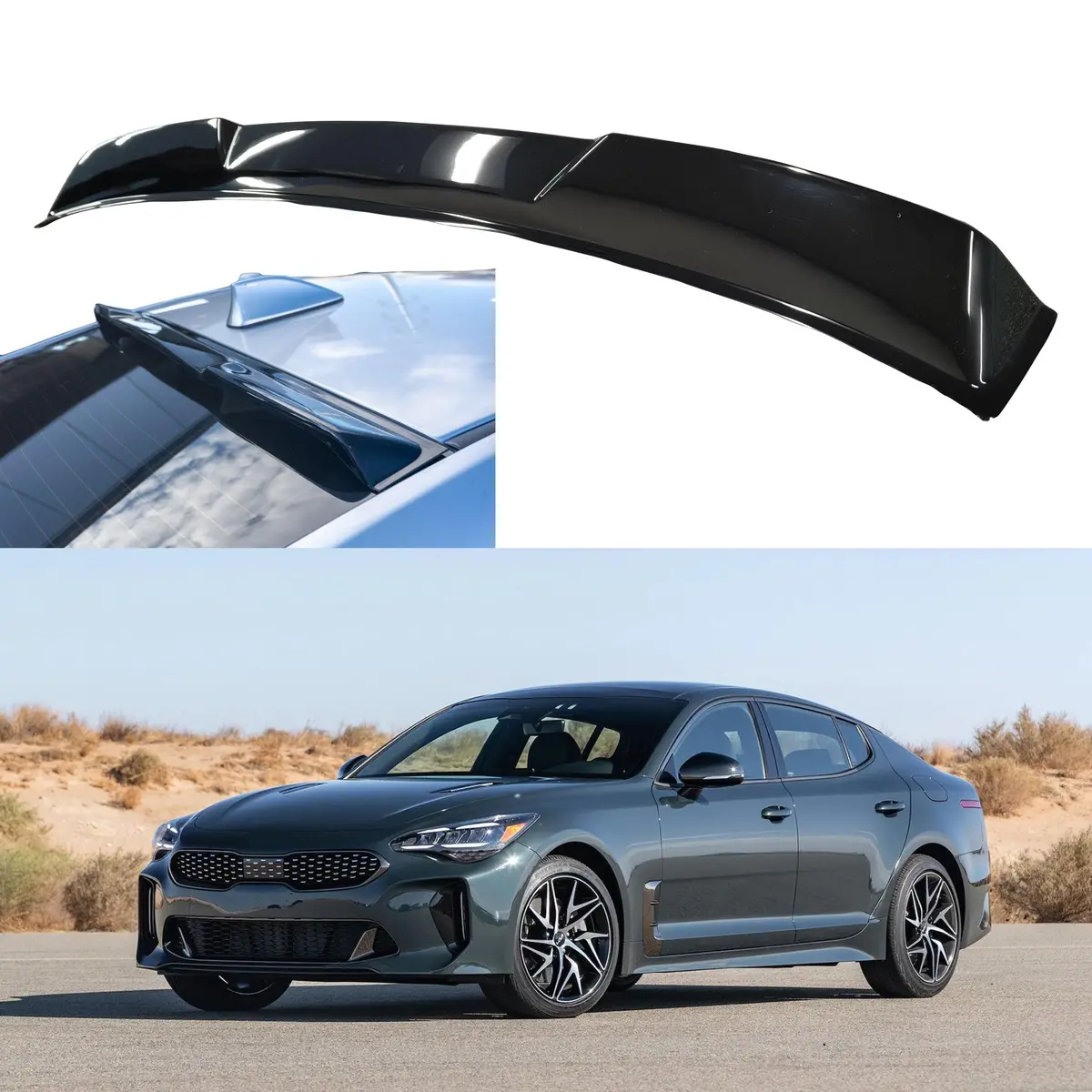 Rear Roof Spoiler Fits Kia Stinger  (2018-23) 1