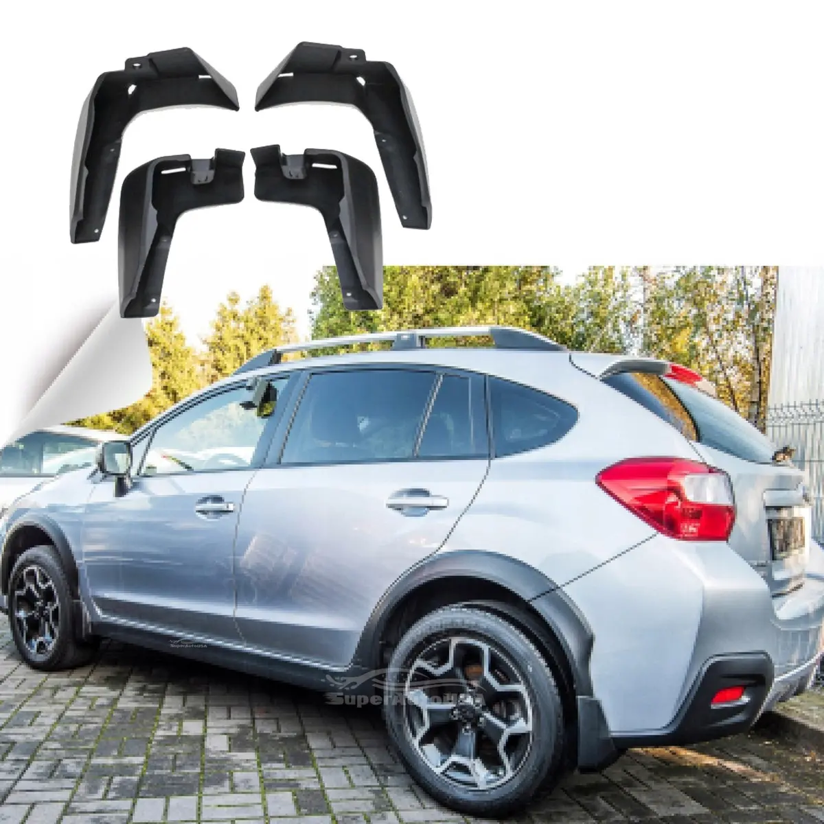 Fit 2018-2021 Subaru Crosstrek 4Pcs Set Blk Mud Flap Flaps Splash Guards Mudguards 1