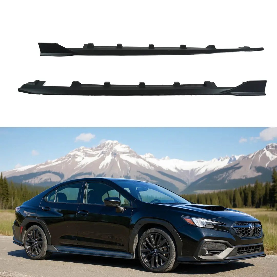 2022+ Subaru Wrx Vb - Side Skirt Extension W/ Winglet - Matte Black 1