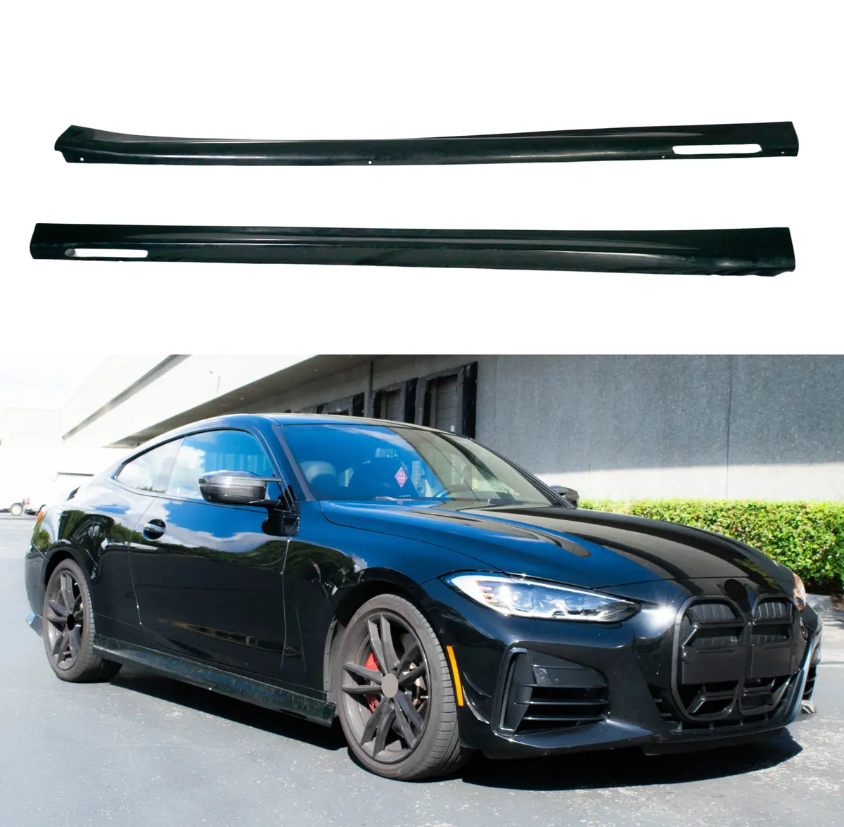 Fits 2021-2025 Bmw 4 Series G22 G23 430I M440i Side Body Skirt Splitter Set 1