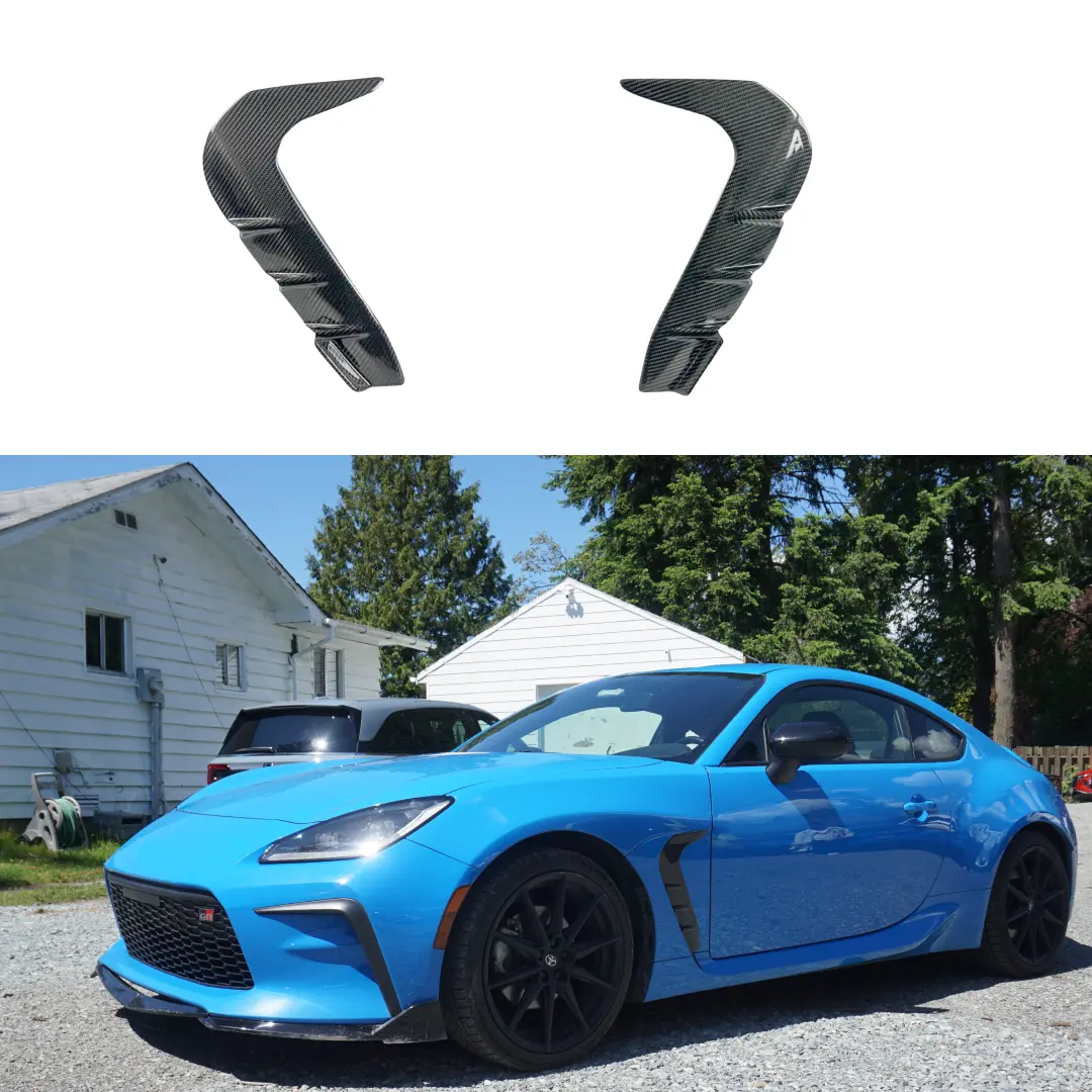 Fits 22-25 Subaru Brz & Toyota Gr 86 St Style Carbon Fiber Front Fender Side Vent Garnish Trim 1