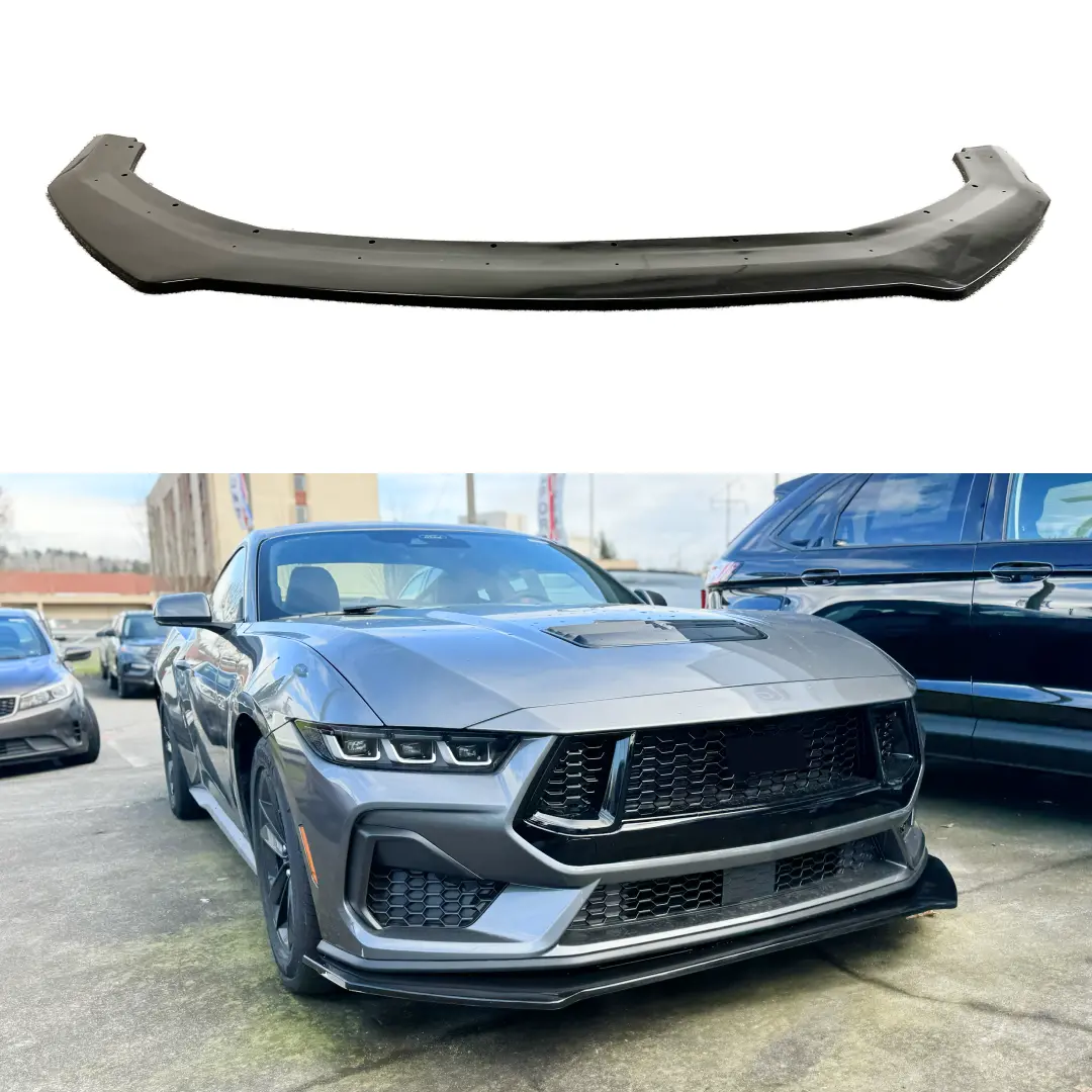 For 2024-2025 Ford Mustang Pu Front Bumper Splitter Spoiler Lip 1Pc 1