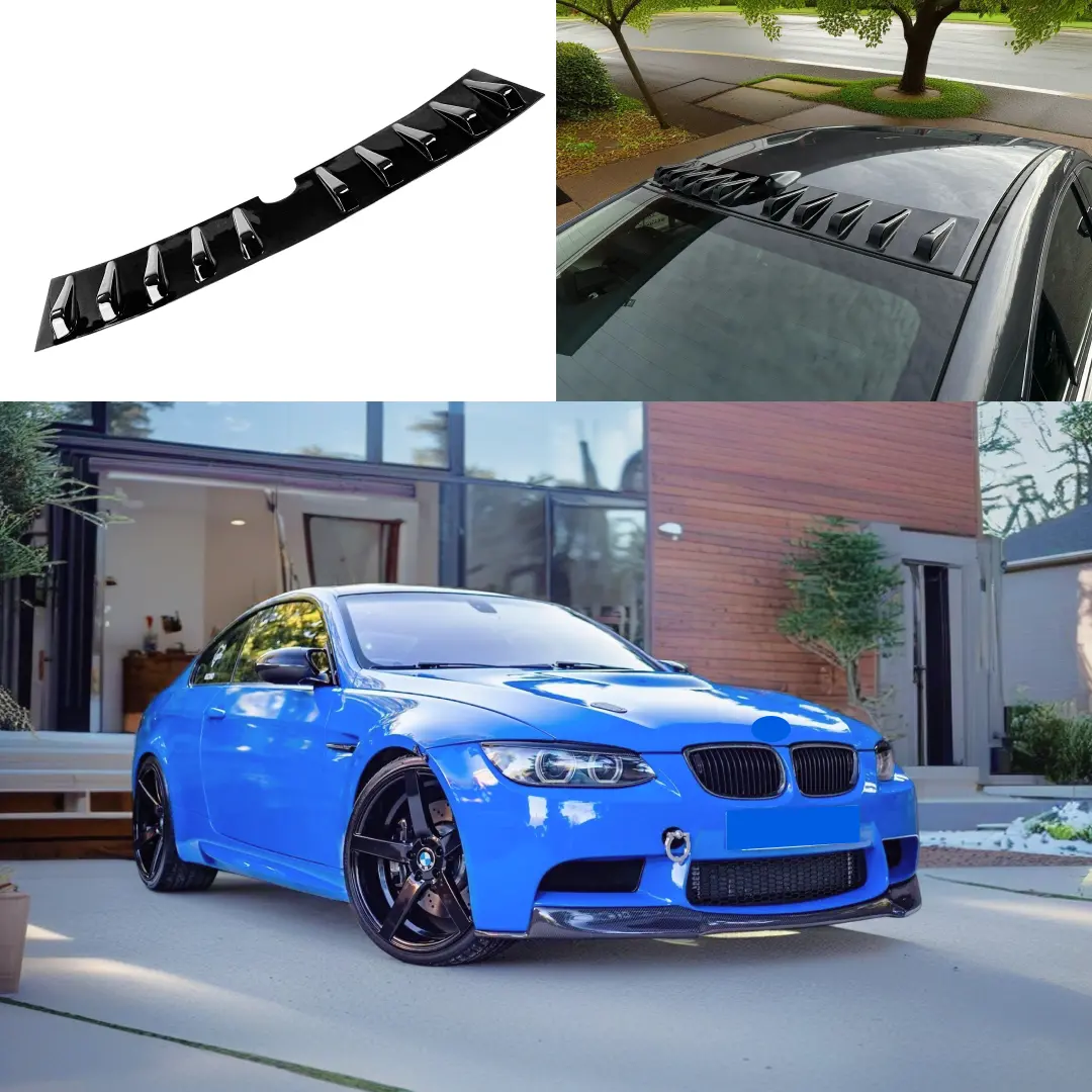 Fits 2006-2012 Bmw E92 M3 Rear Gloss Black Shark Fin Roof Car Vortex Generator Spoiler Wing 1