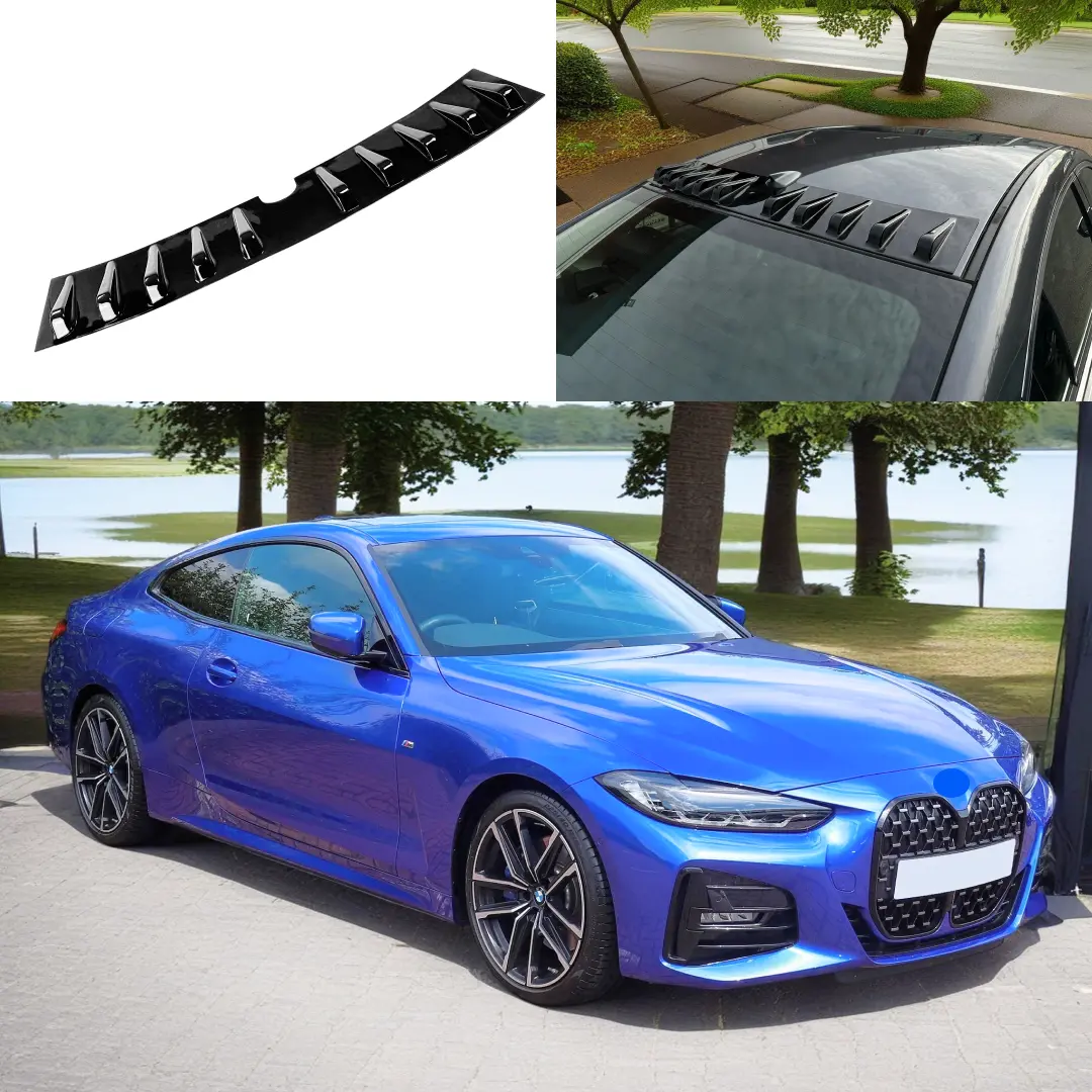 For 2013-2020 Bmw 4 Series F36 428I/430I/435I/440I Shark Fin Gloss Black Rear Roof Car Spoiler Wing Vortex Generator 1