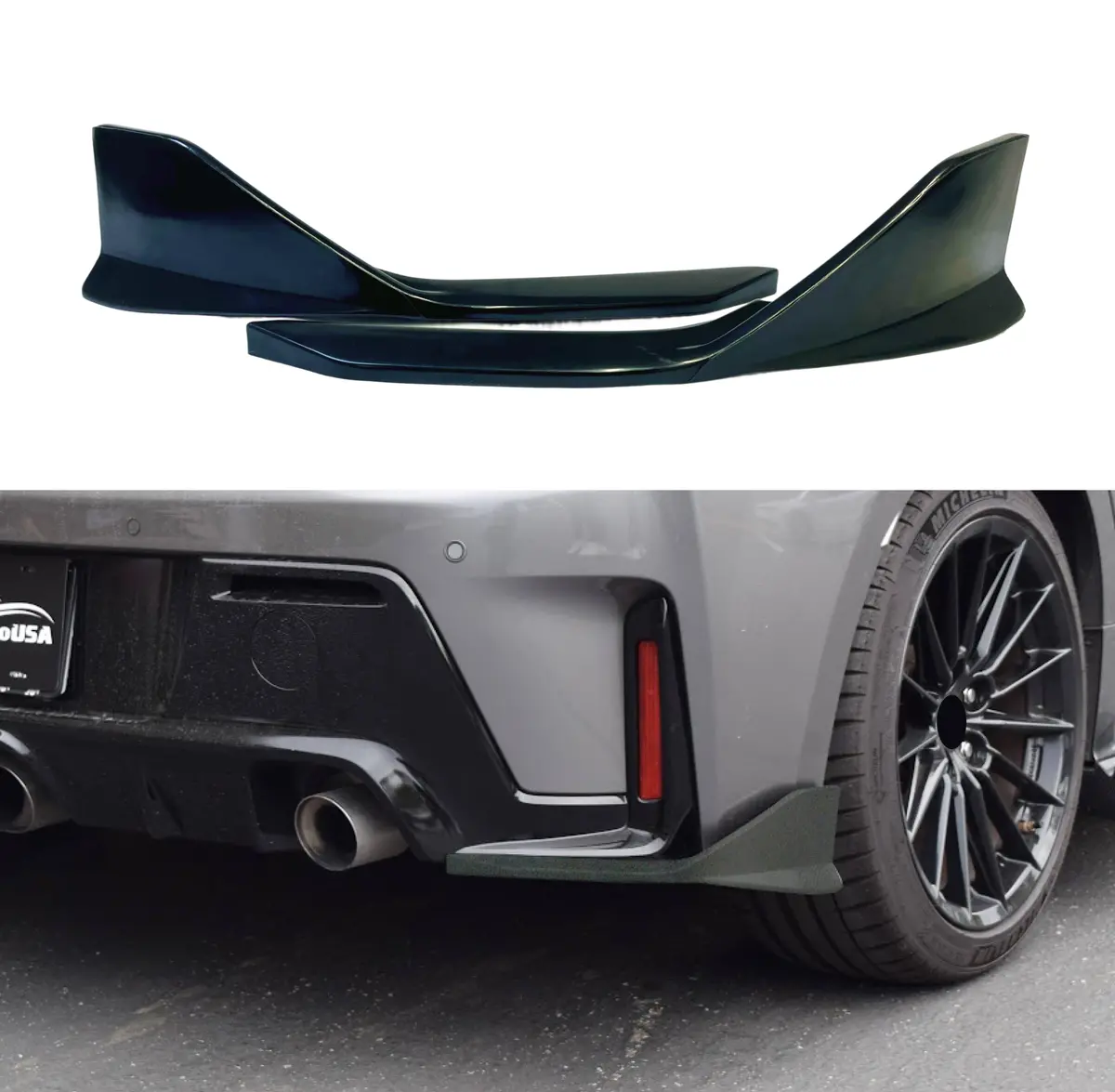 Rear Side Corner Splitter Aprons Pair Fits 2023-2026 Toyota Gr Corolla 1