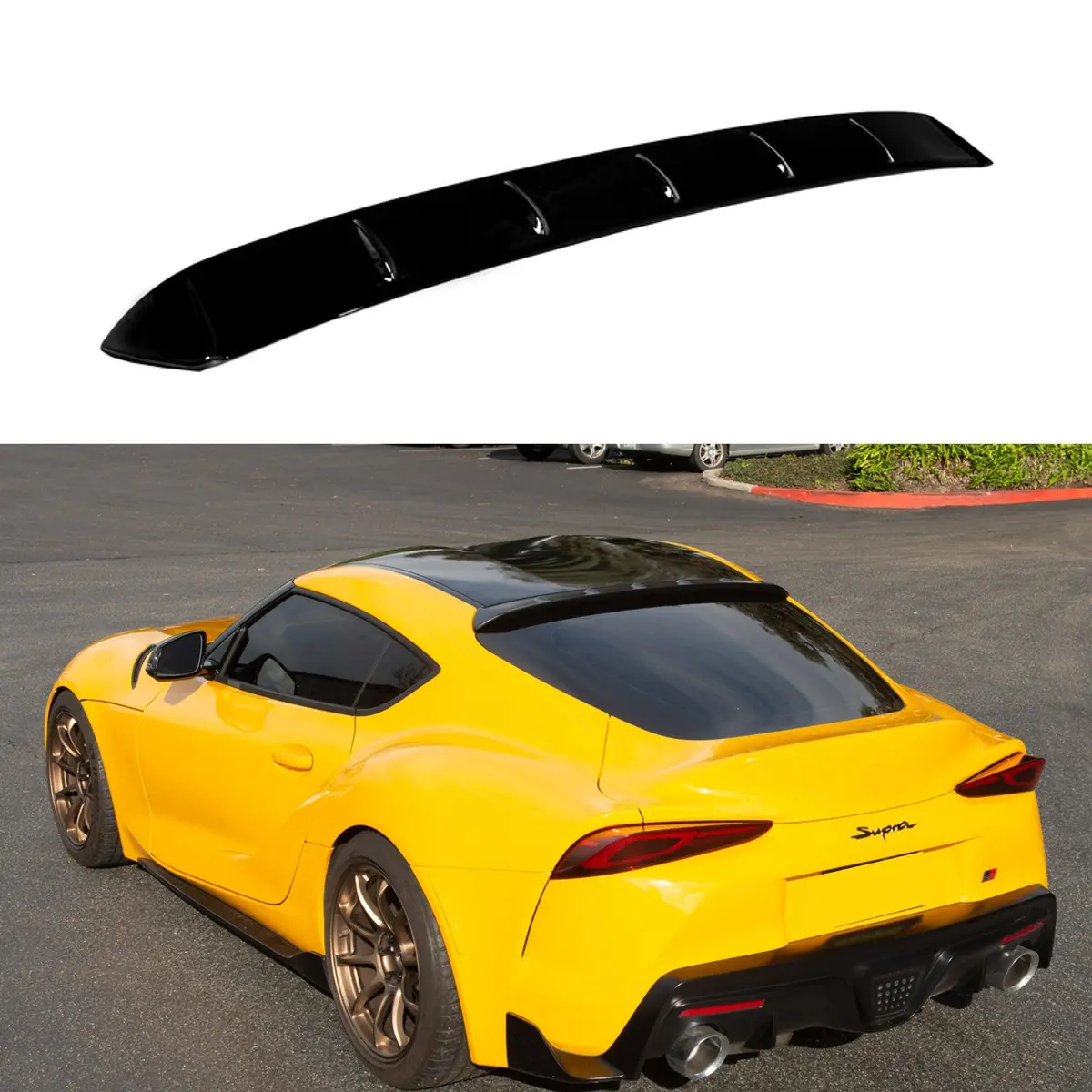 Fits 2020-Up Toyota Supra Gloss Black Performance Rear Roof Spoiler 1