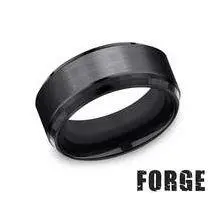Gent's Black Titanium Wedding Band 1
