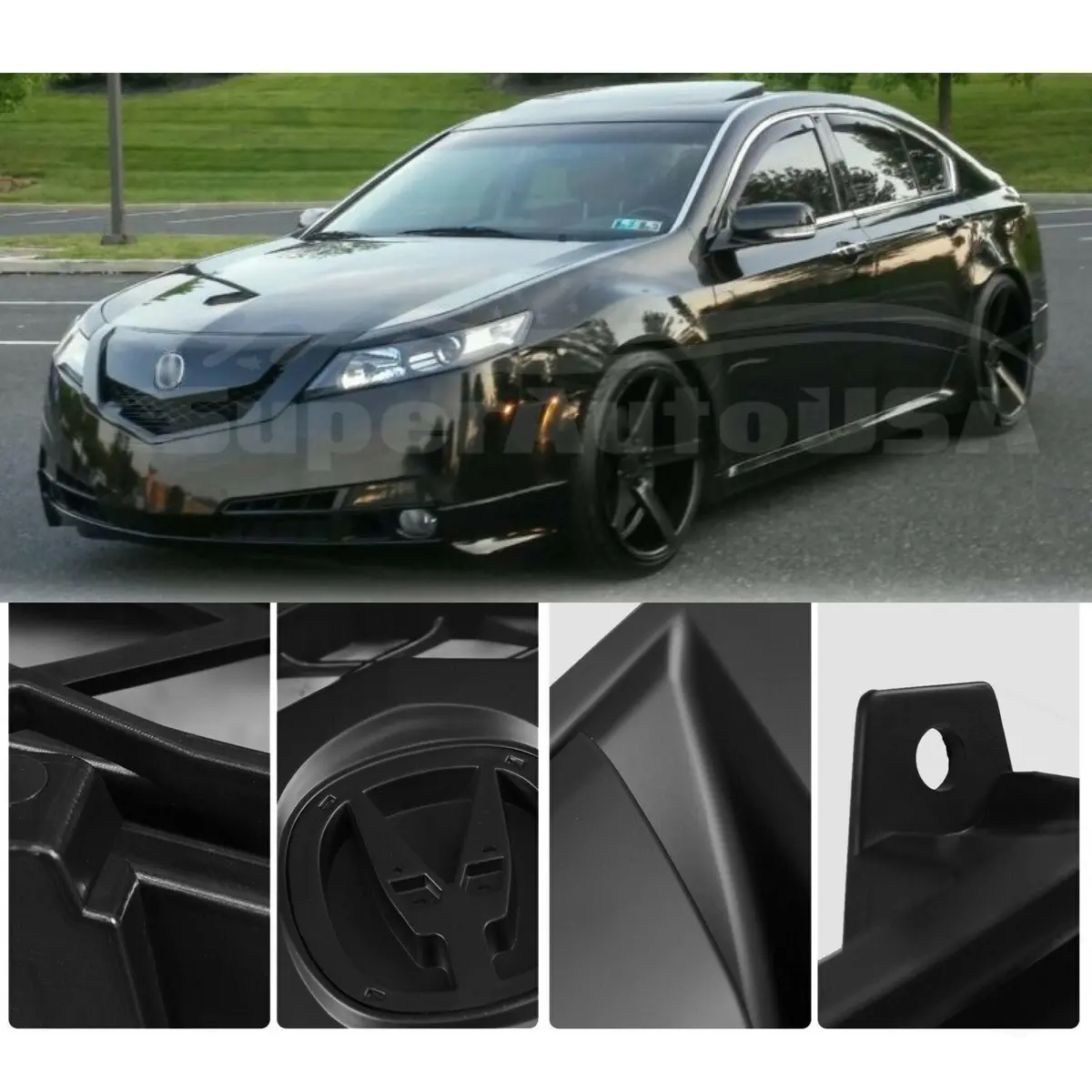 Fit 2009-2011 Acura Tl Honeycomb Style Front Bumper Grille Mesh Replacement 1