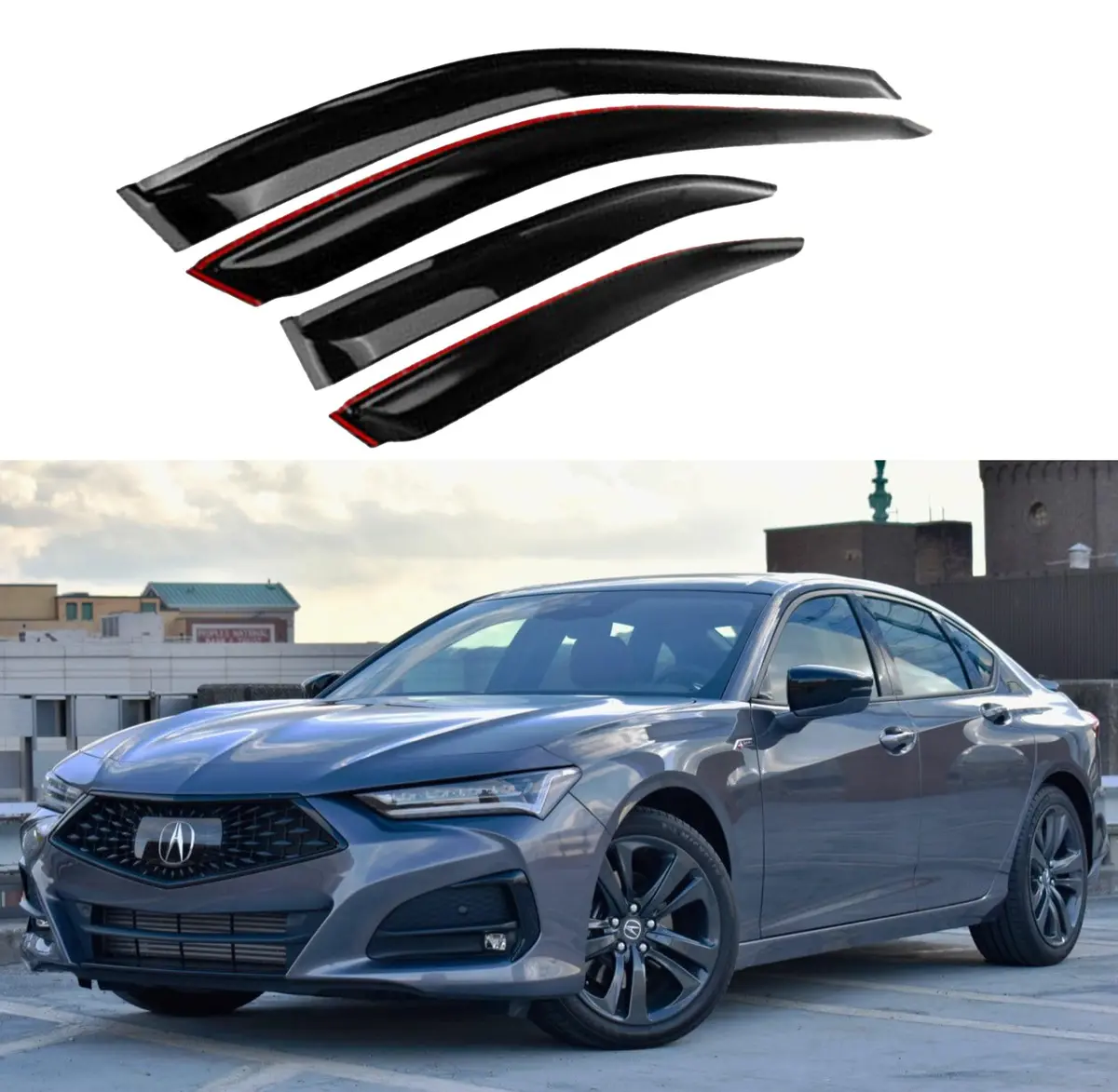 2021+ Acura Tlx - Window Visors Rain Guards Shade Deflectors - Oe Style 1