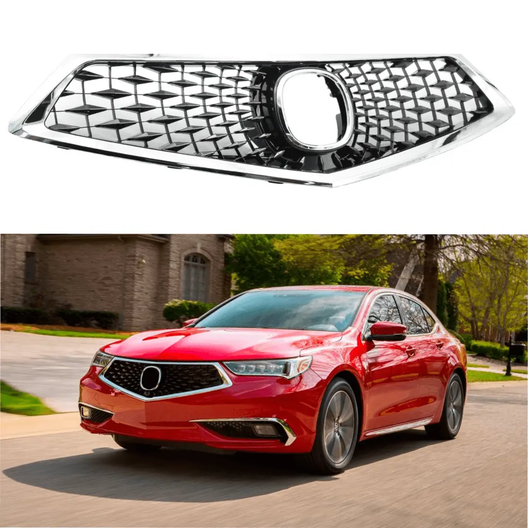 2018-2020 Acura Tlx - Front Bumper Grille Replacement - Chrome Trim 1