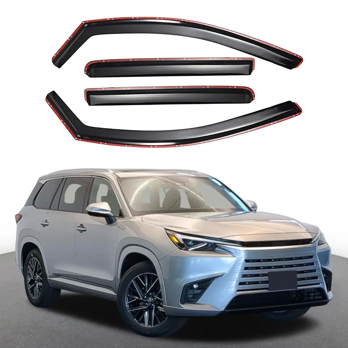 Fits 2024-2026 Lexus Tx In-Channel Window Visors Rain Guards 1