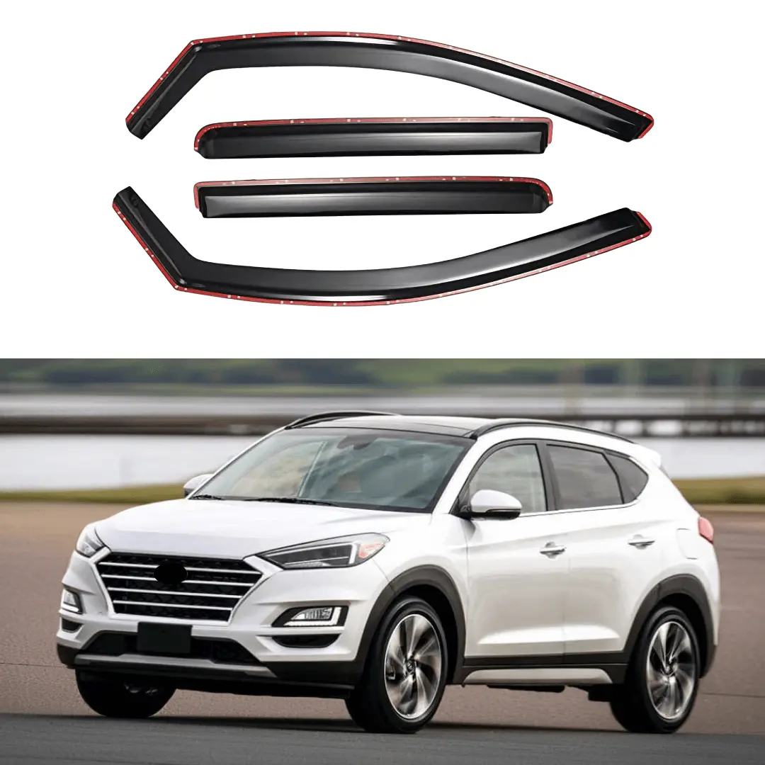 For Hyundai Tucson 2019-2021 In-Channel Vent Window Visors Rain Sun Wind Guards Shade Deflectors 1