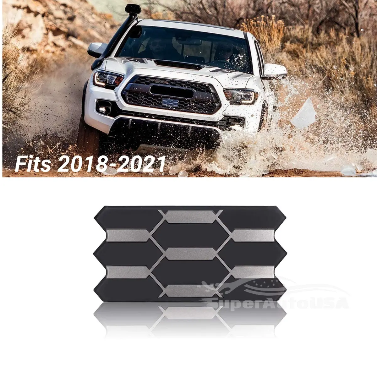 Fits 2018-2021 Toyota Tundra Trd Pro Grille Grill Garnish Tss Radar Sensor Cover 1