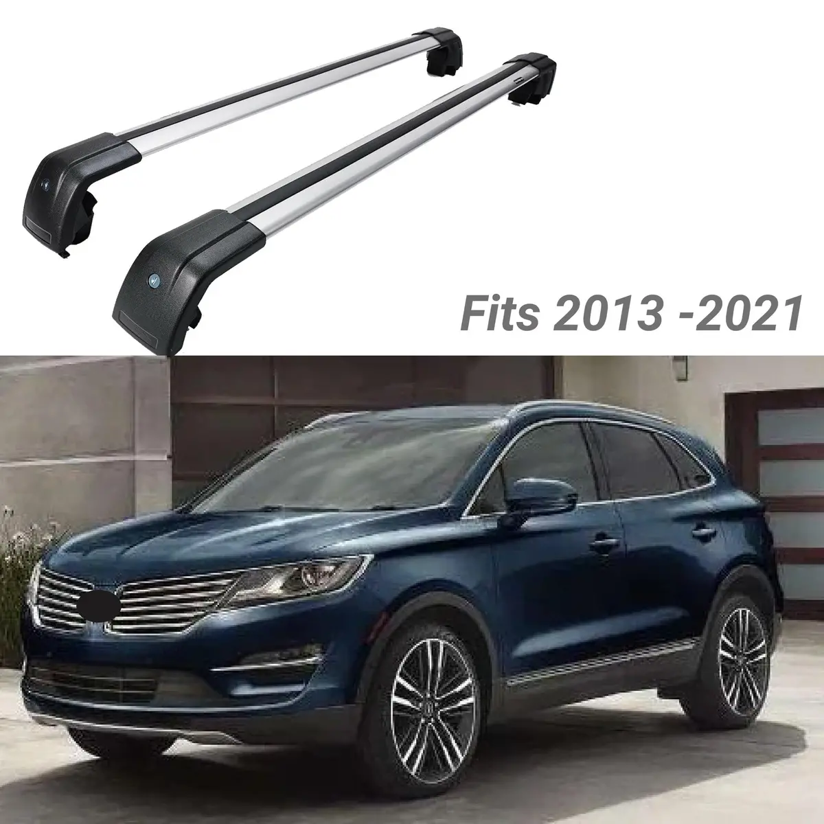 Fit 2013-2020 Lincoln Mkc Roof Rack Cross Bar Crossbar Luggage Carrier 2