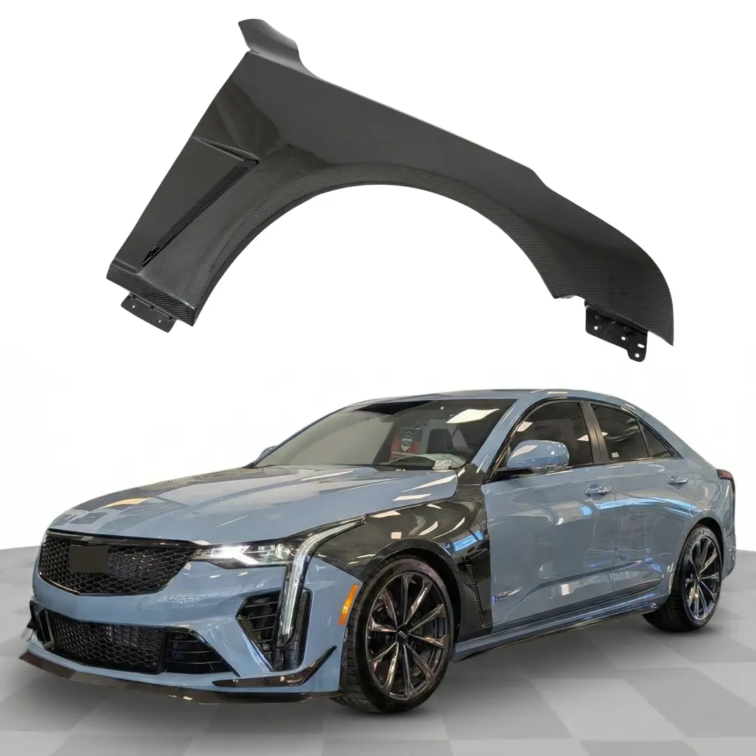 For 2020-2026 Cadillac Ct4 V-Series Blackwing Real Carbon Fiber Vented Side Body Fender 1