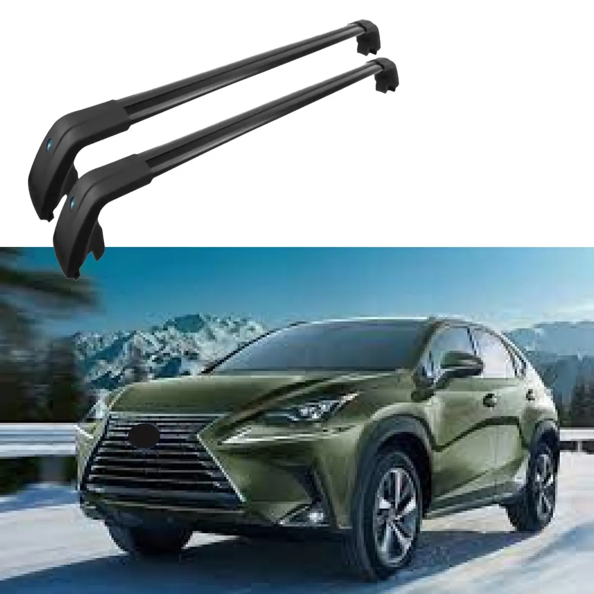 Fit 2015-2021 Lexus Nx200t Nx300h Baggage Luggage Cross Bar (Black) 1