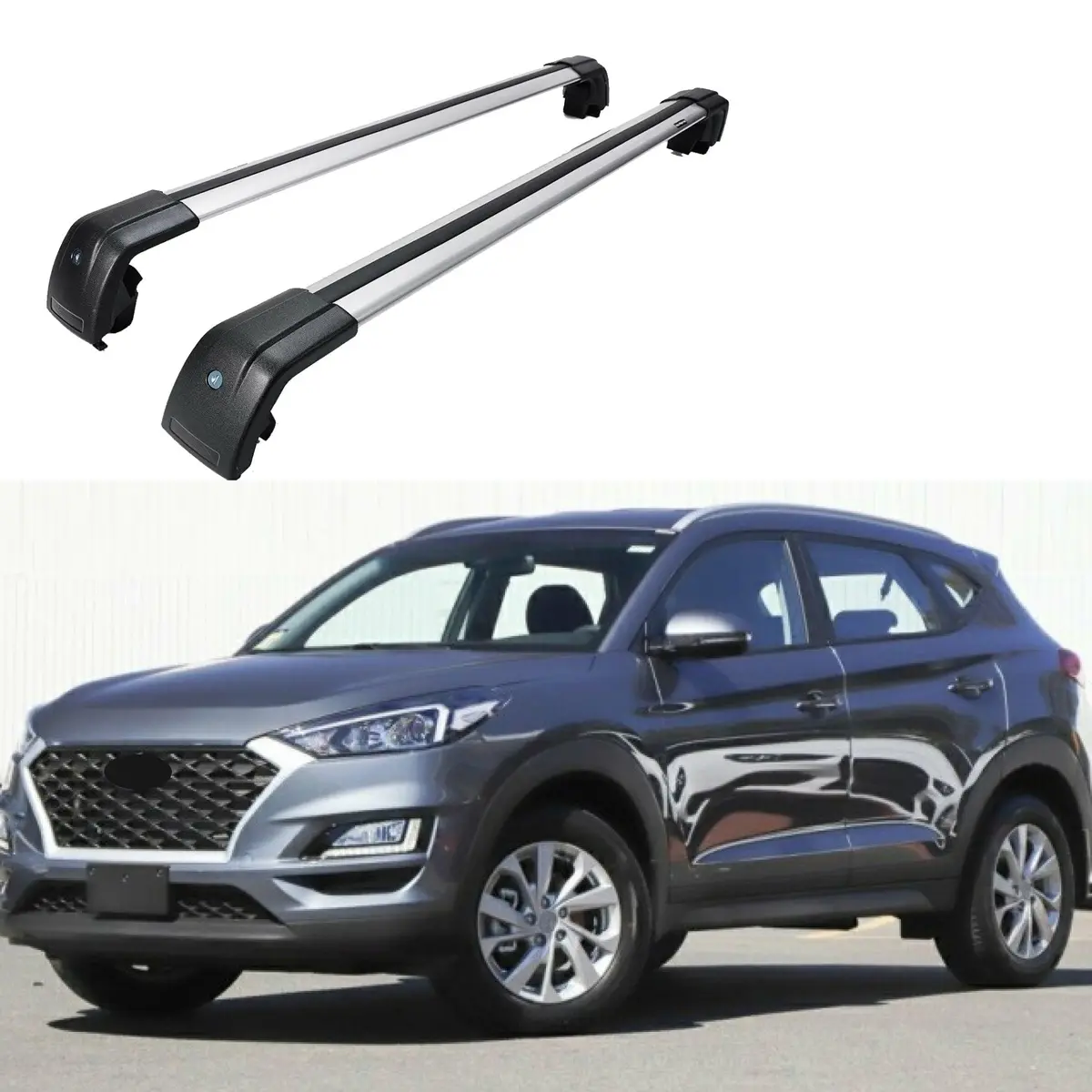 For Hyundai Tucson 2010-2020 Sliver Baggage Luggage Cross Bar Crossbar 1
