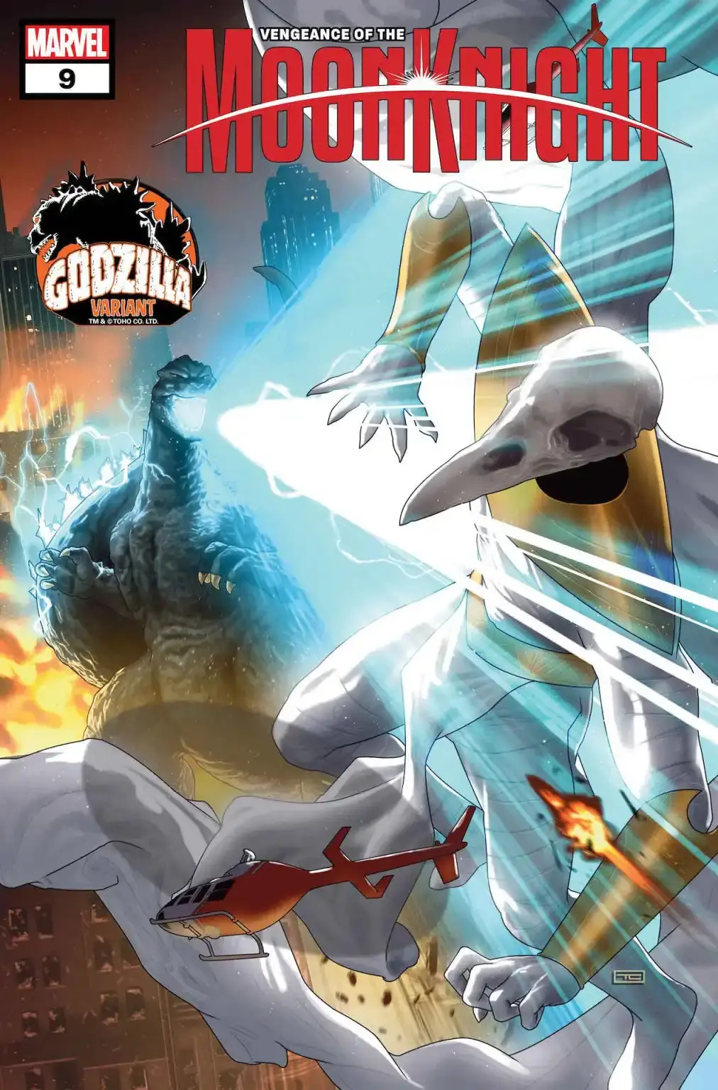 Vengeance Of The Moon Knight #9 Taurin Clarke Godzilla Var 1
