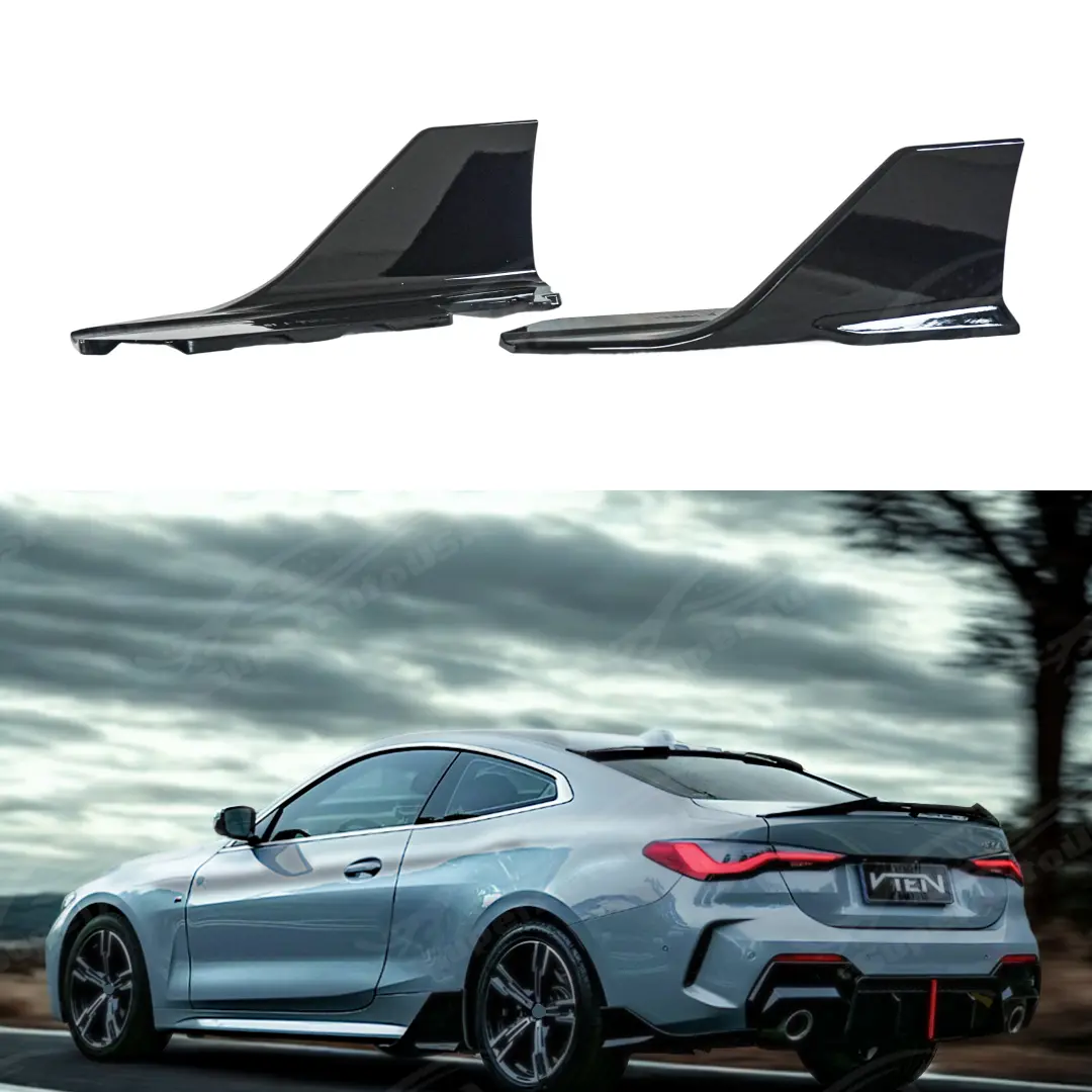 Vten Side Body Skirt Splitter Under Spoiler Rocker Panel Bottom Extension Lip Fits Bmw 4 Series G22 G23 2021-2025 1
