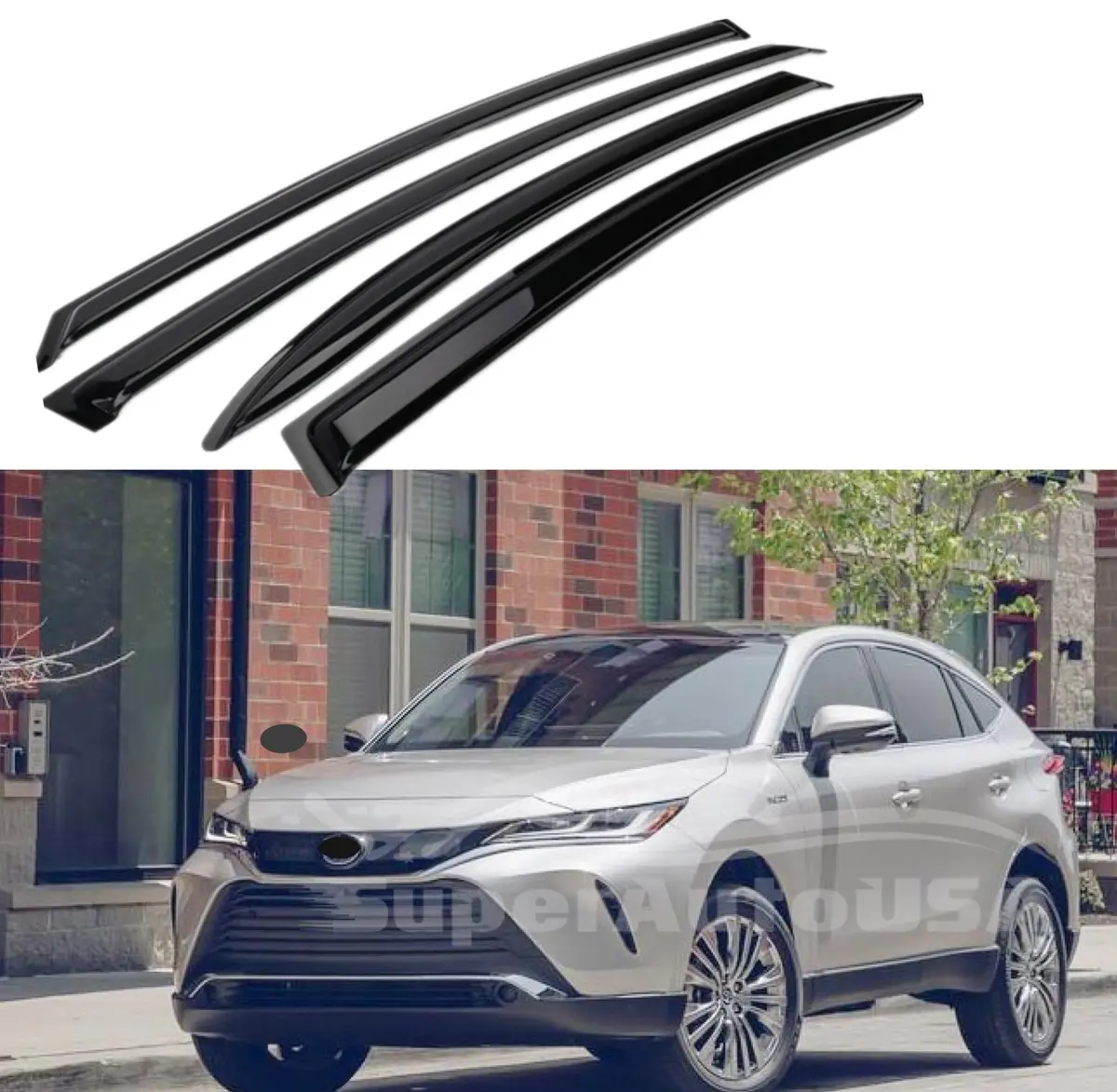 Fit 2020-2026 Toyota Venza Out-Channel Vent Window Visors Rain Sun Wind Guards Shade Deflectors 1