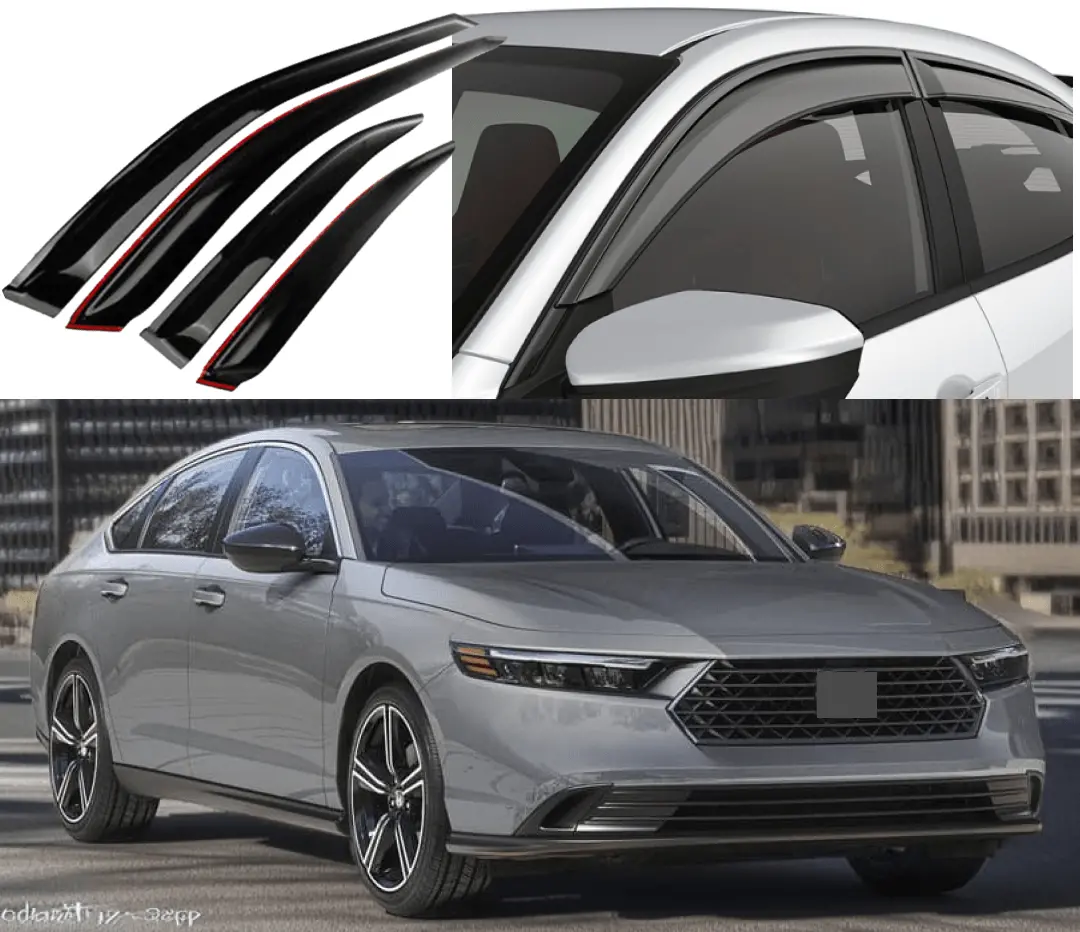 Fits 2023-2025 Honda Accord Out-Channel Rain Guards Window Visors 1