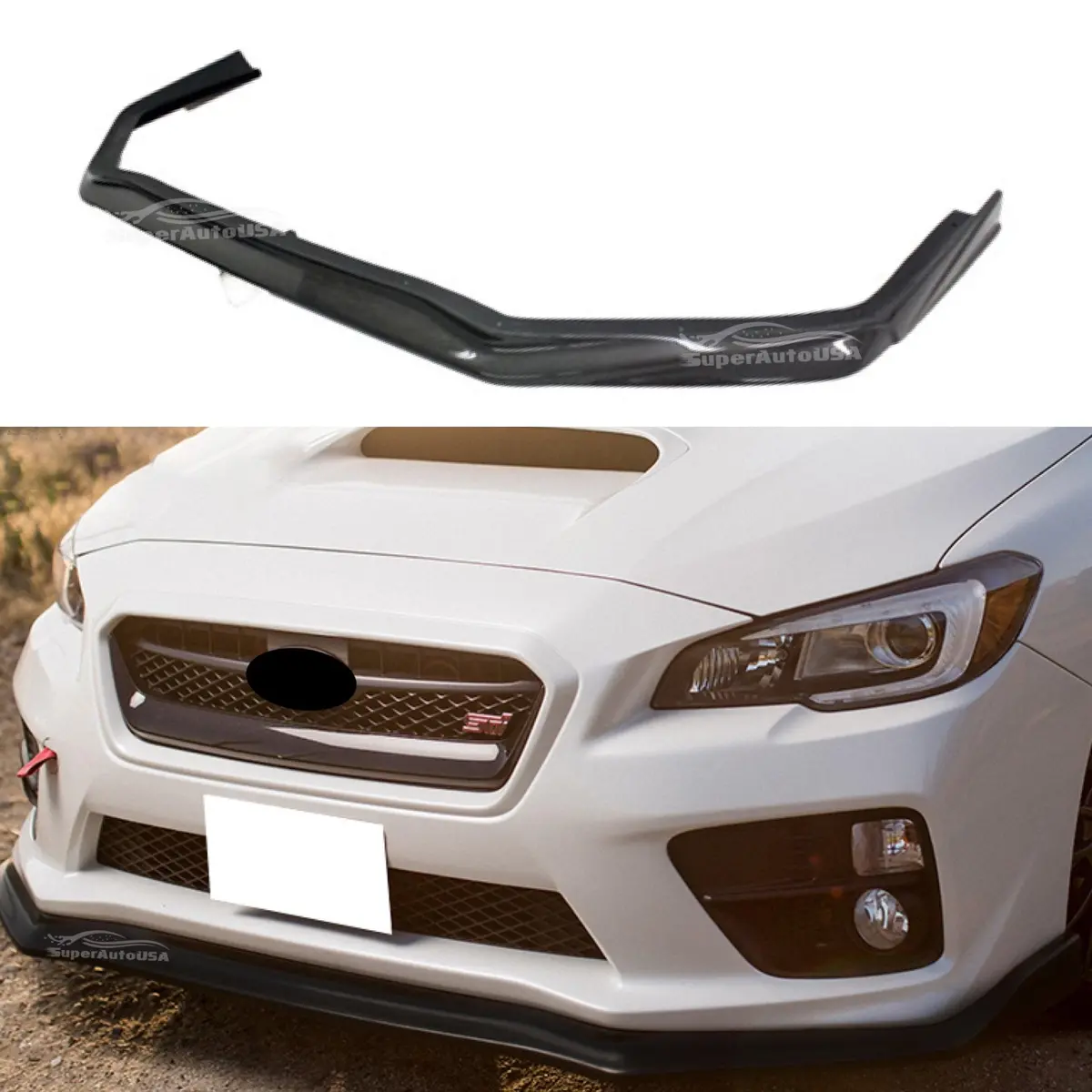 2015-2021 Subaru Wrx Sti Va - Front Lip Extension - Gloss Black 1