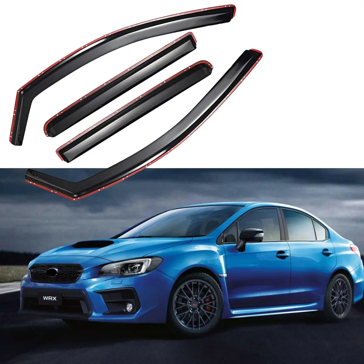 2015-2021 Subaru Wrx Sti Va - In-Channel Window Visors Rain Guards Shade Deflectors 1