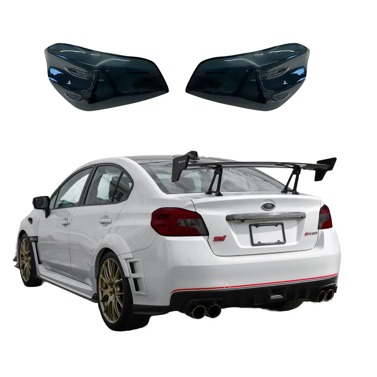 2015-2021 Subaru Wrx Sti Va - Taillight Dark Tinted Overlay Covers 1