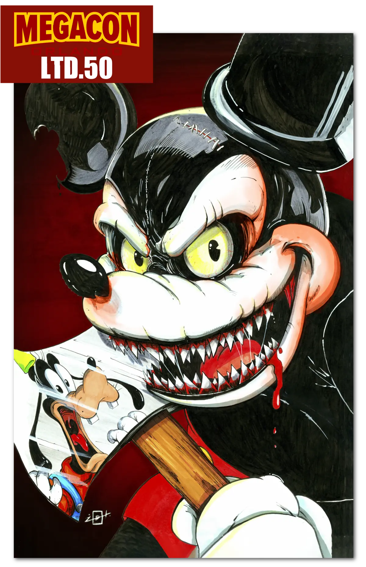Megacon Exclusive Tribute Walt Disney Terrifying Mickey Virgin Jonathan Uribe 2025 1