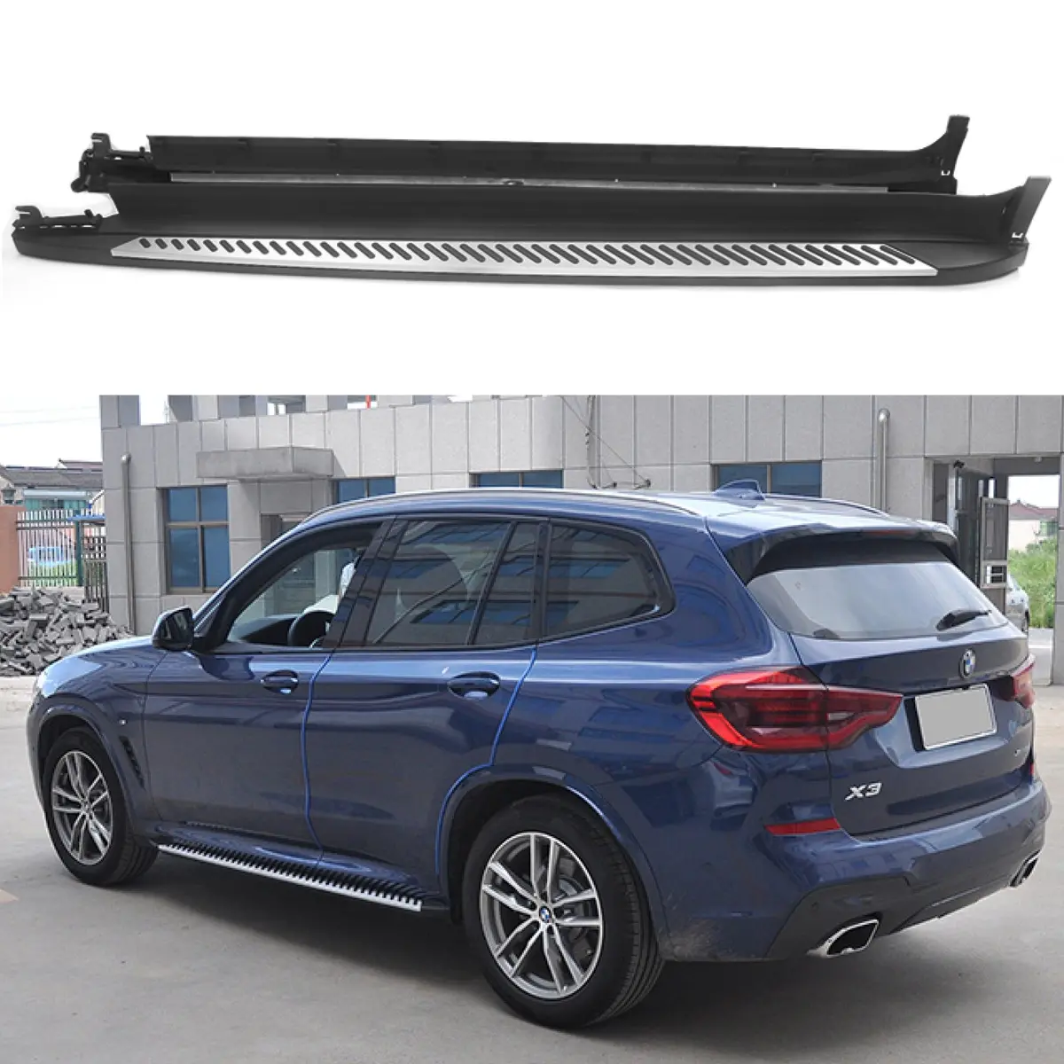 Fit 2018-2020 Bmw X3 X4 Running Board Side Step Nerf Bars Pair Aluminum Oe Style 1