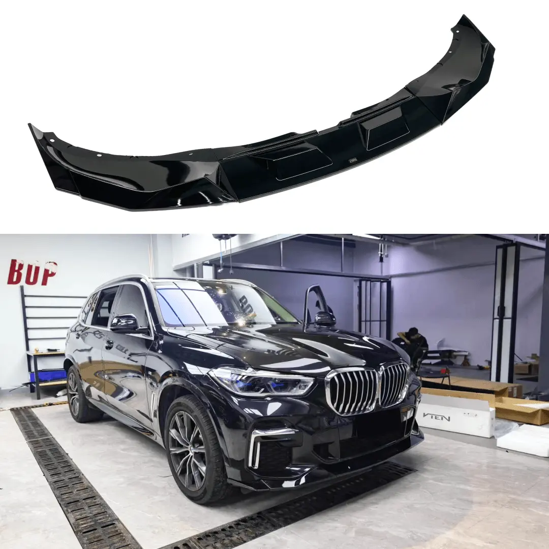 Fits 2019-2023 Bmw G05 X5 M Sport Gloss Black Front Bumper Lip Spoiler 1