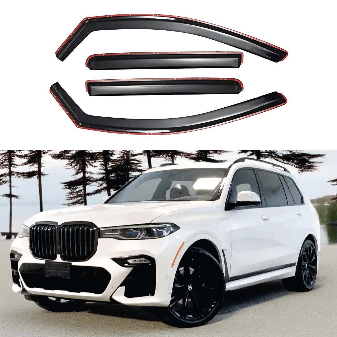 Fits 2019-2025 Bmw X7 In-Channel Window Visors Rain Guards Shade Deflectors 1