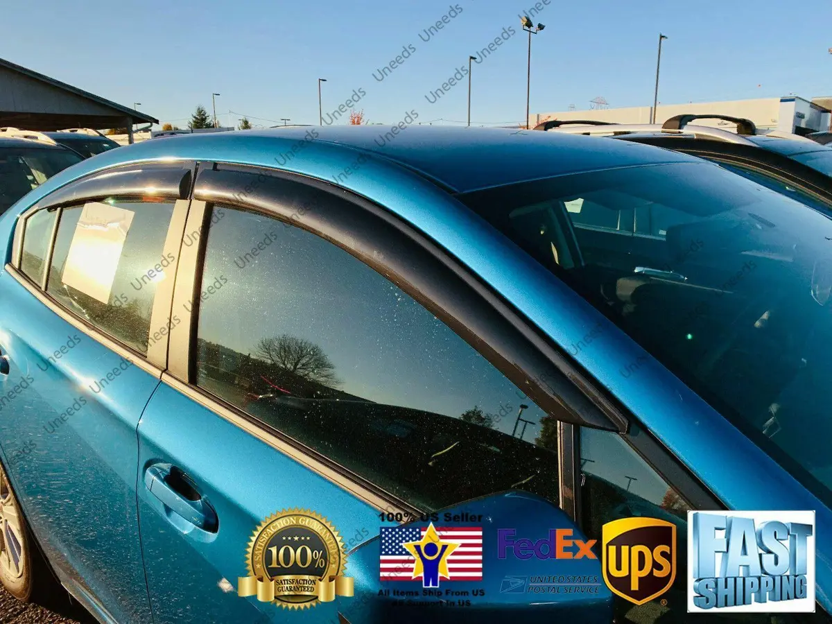 Fit 2013-2017 Subaru Crosstrek Xv Oe Style Vent Window Visors Rain Sun Wind Guards Shade Deflectors 2
