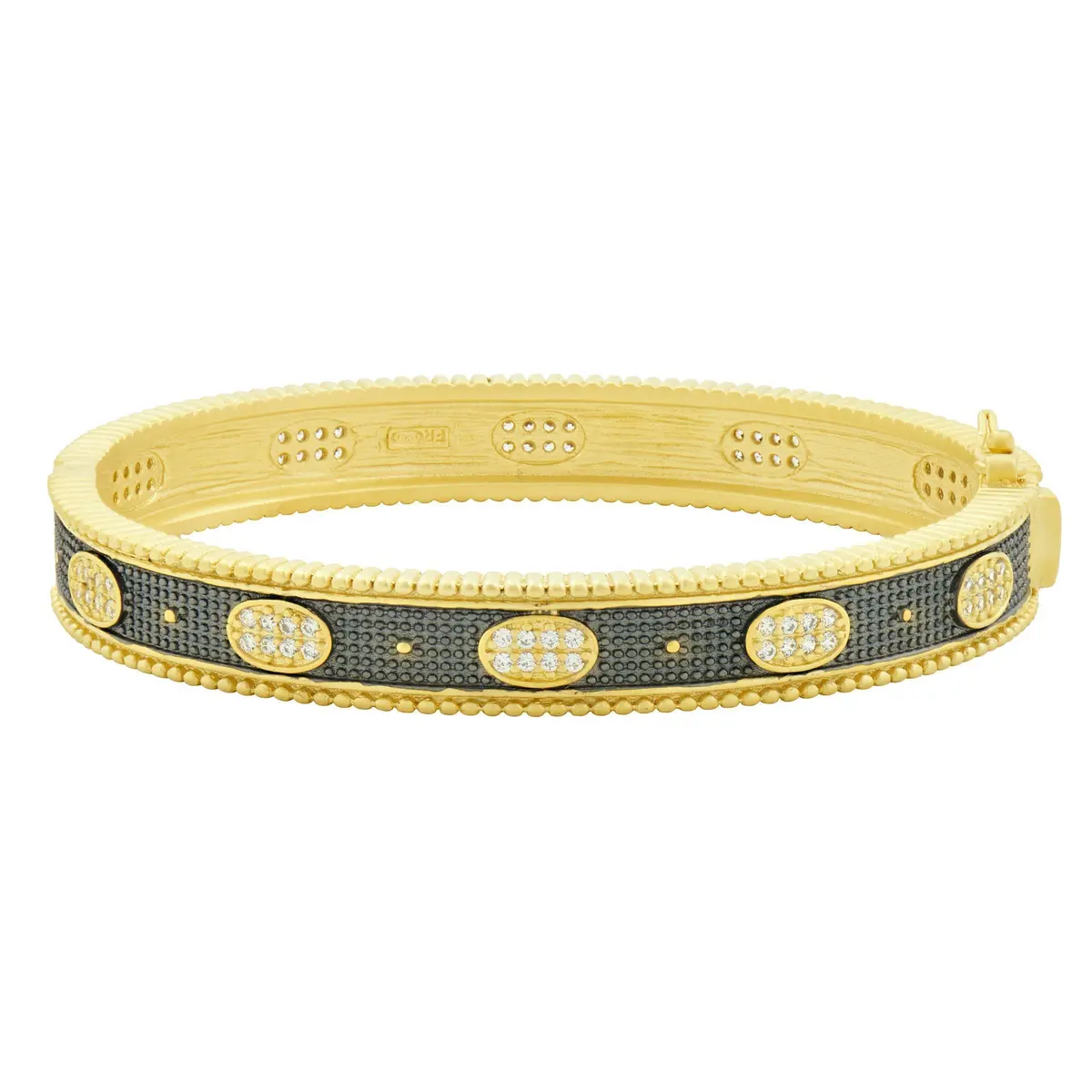 Frieda Rothman Stack This! Oval Eternity Hinged Bangle 1