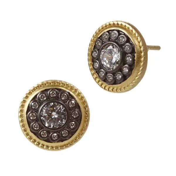 Frieda Rothman Nautical Button Stud Earring 1