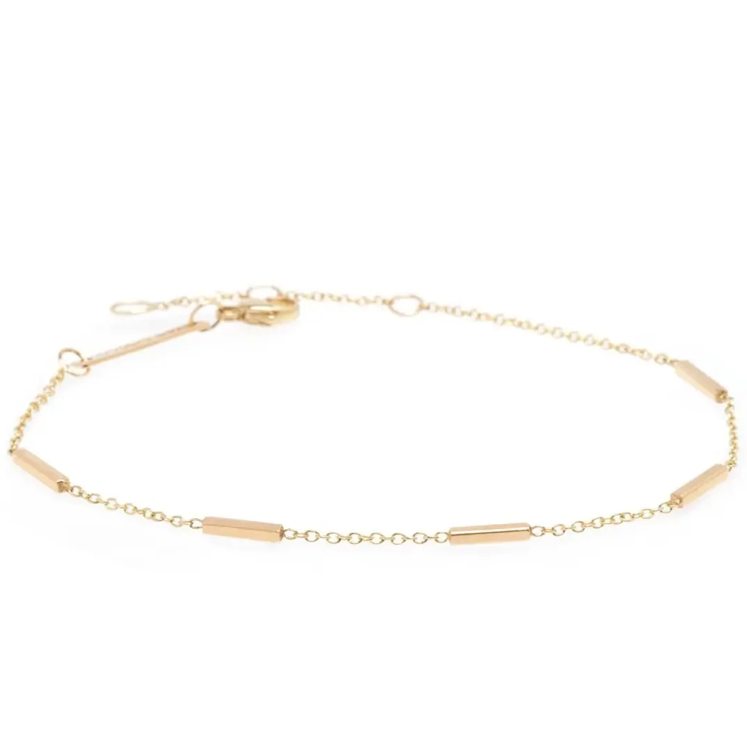 14K Yellow Gold Bars Bracelet 1