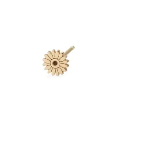 14K Yellow Gold Itty Bitty Flower Stud 1