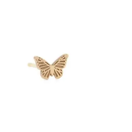 14K Yellow Gold Itty Bitty Butterfly Stud Earrings 1