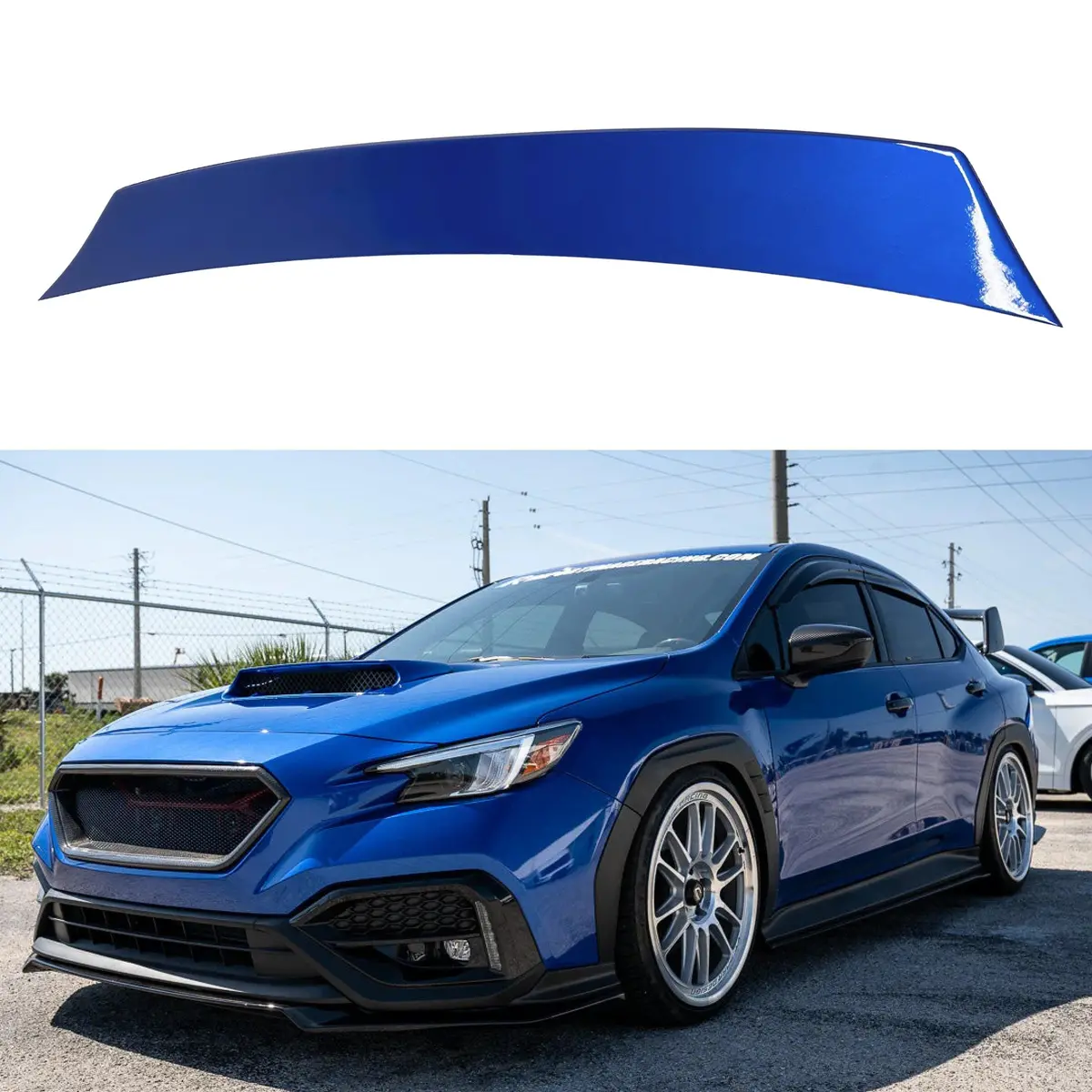 2022-2026 Subaru Wrx Vb - Highkick Duckbill Rear Spoiler Wing - World Rally Blue Peal (K7x) 1