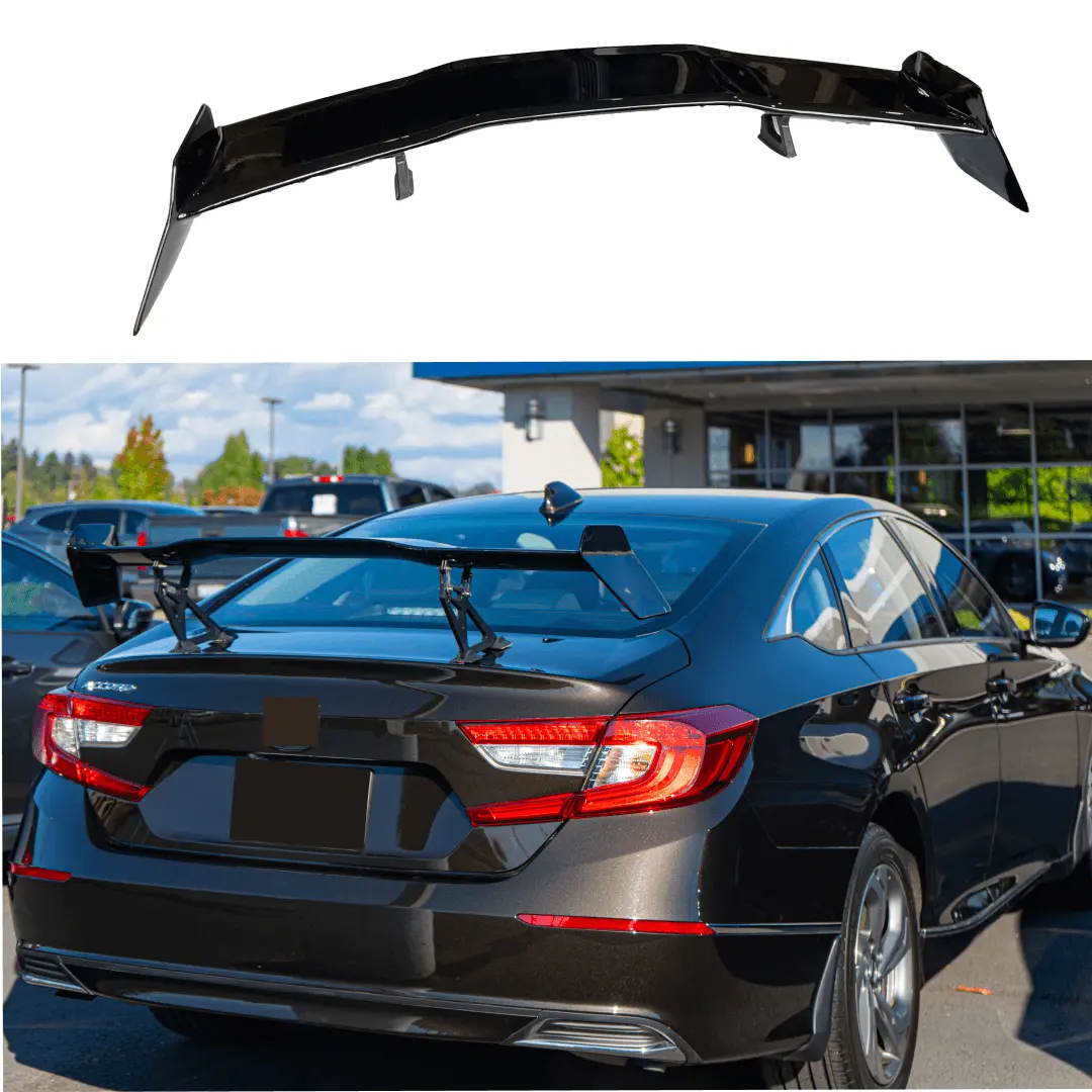 For 2006-2023 Honda Accord Jdm Gt Style Glossy Black Rear Trunk Spoiler Wing 1