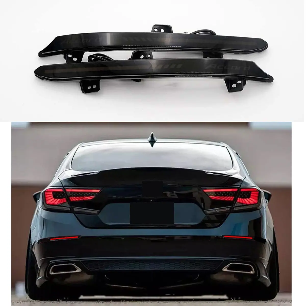 For 2018-2022 Honda Accord Rear Bumper Reflector Led Lights 1